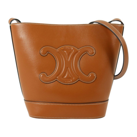 CELINE 牛皮皮革Small Cuir Triomphe Bucket金扣肩背袋