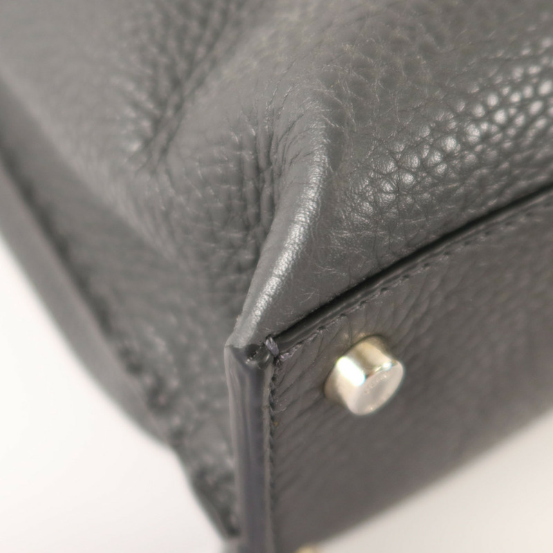 FENDI 牛皮皮革Peekaboo Iseeu銀扣手挽肩背兩用袋-10