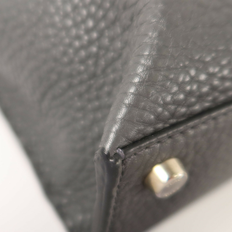 FENDI 牛皮皮革Peekaboo Iseeu銀扣手挽肩背兩用袋-12