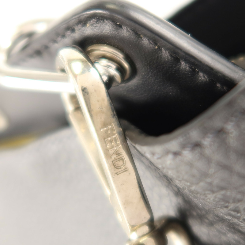 FENDI 牛皮皮革Peekaboo Iseeu銀扣手挽肩背兩用袋-19