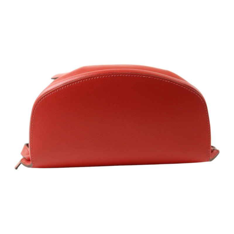 HERMES Evercolor皮革Sac A Dos GR24銀扣背包Rouge Piment-3