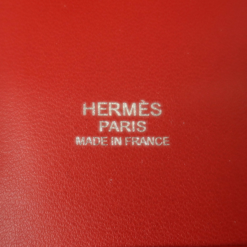 HERMES Evercolor皮革Sac A Dos GR24銀扣背包Rouge Piment-5