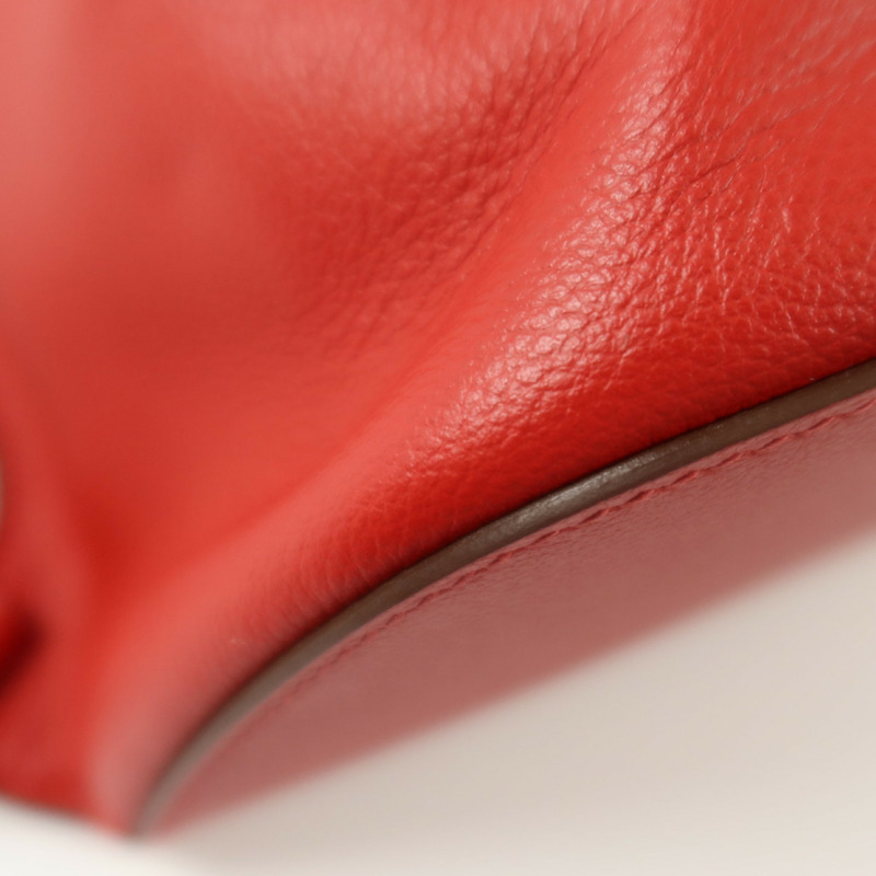 HERMES Evercolor皮革Sac A Dos GR24銀扣背包Rouge Piment-10