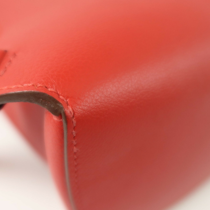 HERMES Evercolor皮革Sac A Dos GR24銀扣背包Rouge Piment-12
