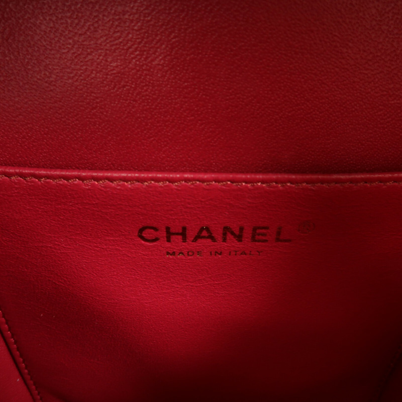 CHANEL 牛皮皮革North South Vanity鏈帶手挽肩背兩用袋-5