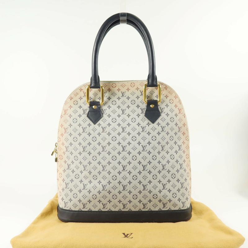 LOUIS VUITTON Monogram Mini Lin Alma Haut金扣手挽袋-9