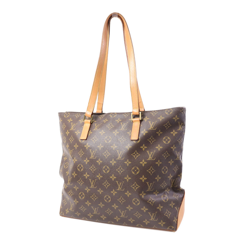 LOUIS VUITTON Monogram Cabas Mezzo金扣肩背袋棕色-2