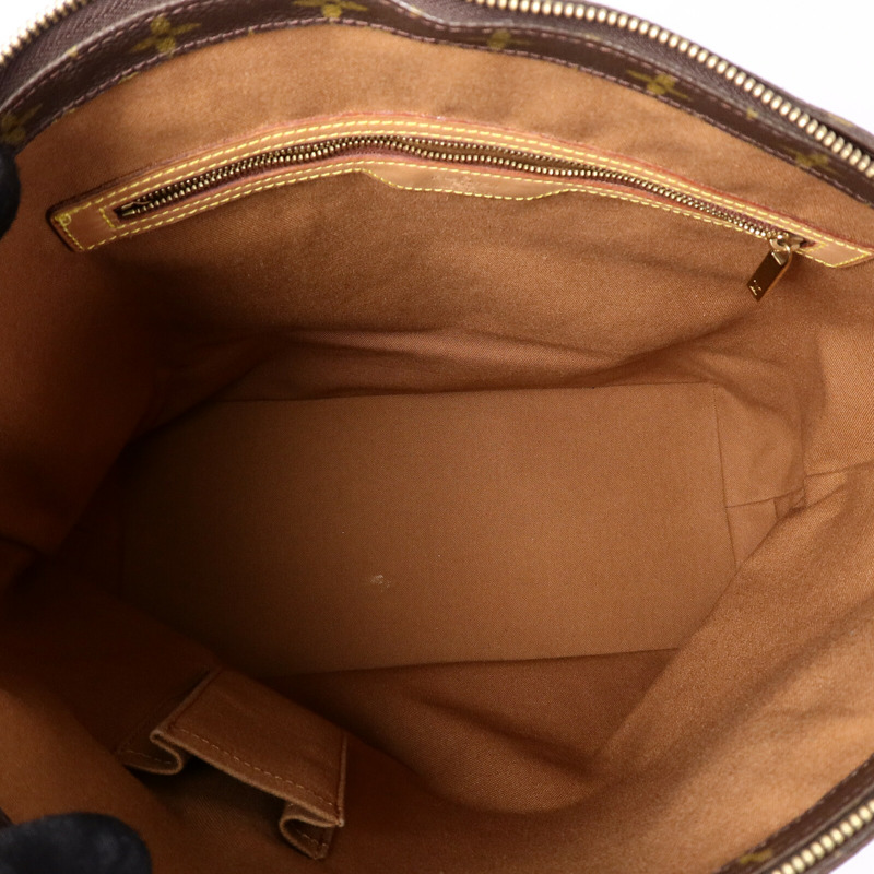 LOUIS VUITTON Monogram Cabas Mezzo金扣肩背袋棕色-4