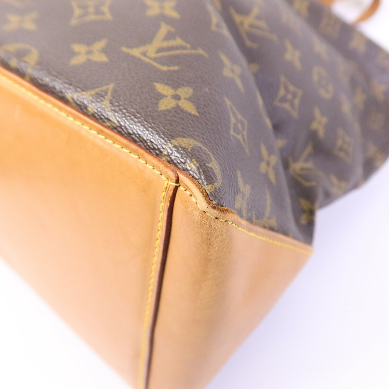 LOUIS VUITTON Monogram Cabas Mezzo金扣肩背袋棕色-9