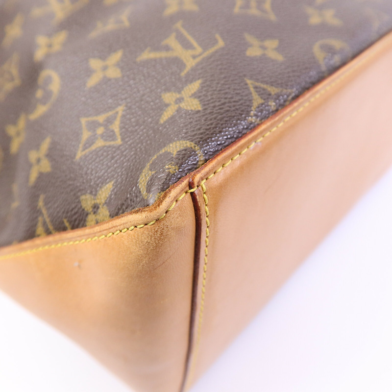 LOUIS VUITTON Monogram Cabas Mezzo金扣肩背袋棕色-10