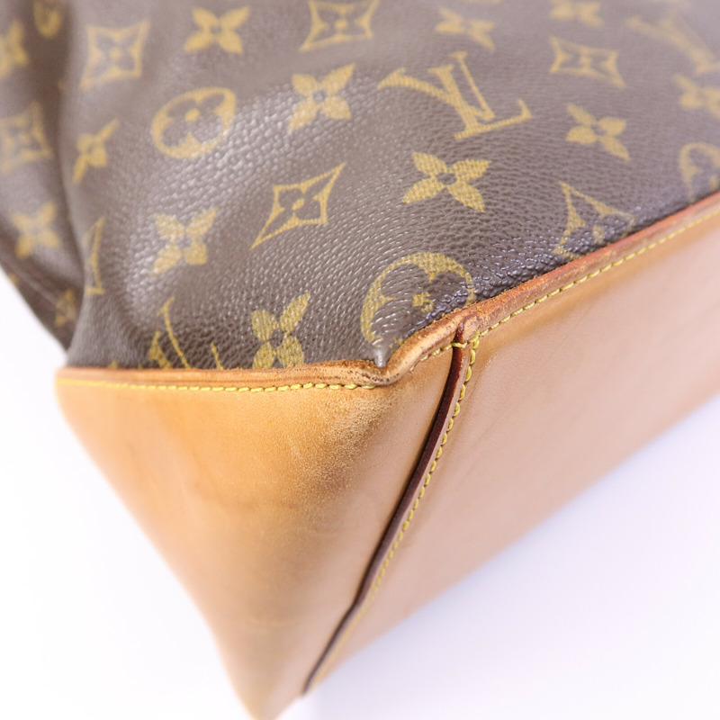 LOUIS VUITTON Monogram Cabas Mezzo金扣肩背袋棕色-12