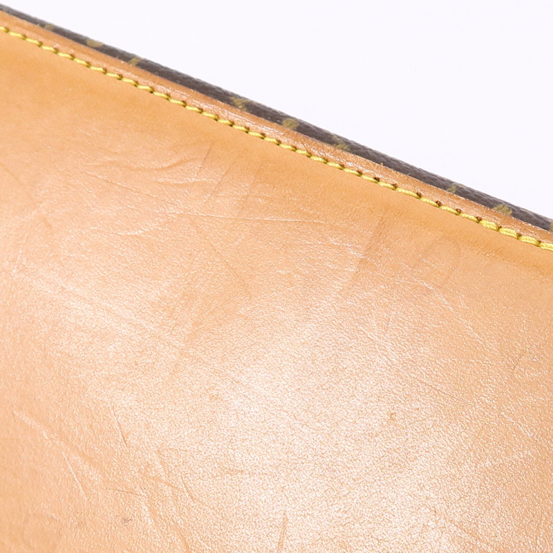 LOUIS VUITTON Monogram Cabas Mezzo金扣肩背袋棕色-16