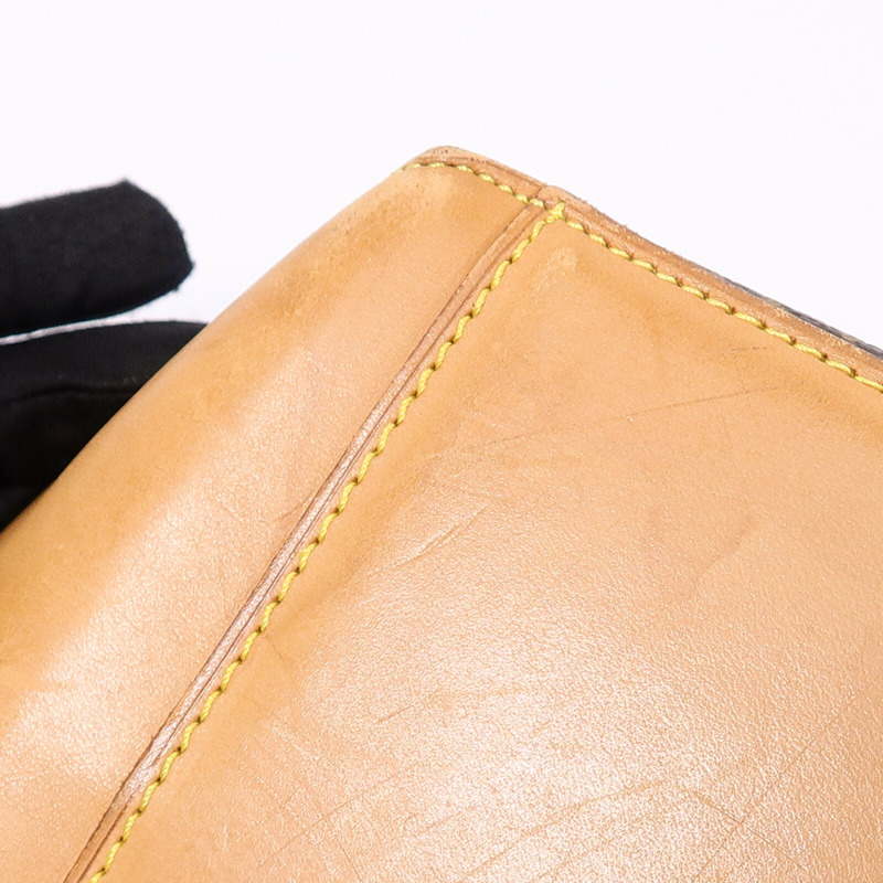 LOUIS VUITTON Monogram Cabas Mezzo金扣肩背袋棕色-17