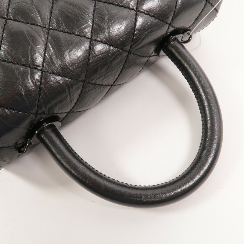 CHANEL 牛皮皮革Coco Handle Small鏈帶手挽肩背兩用袋-9