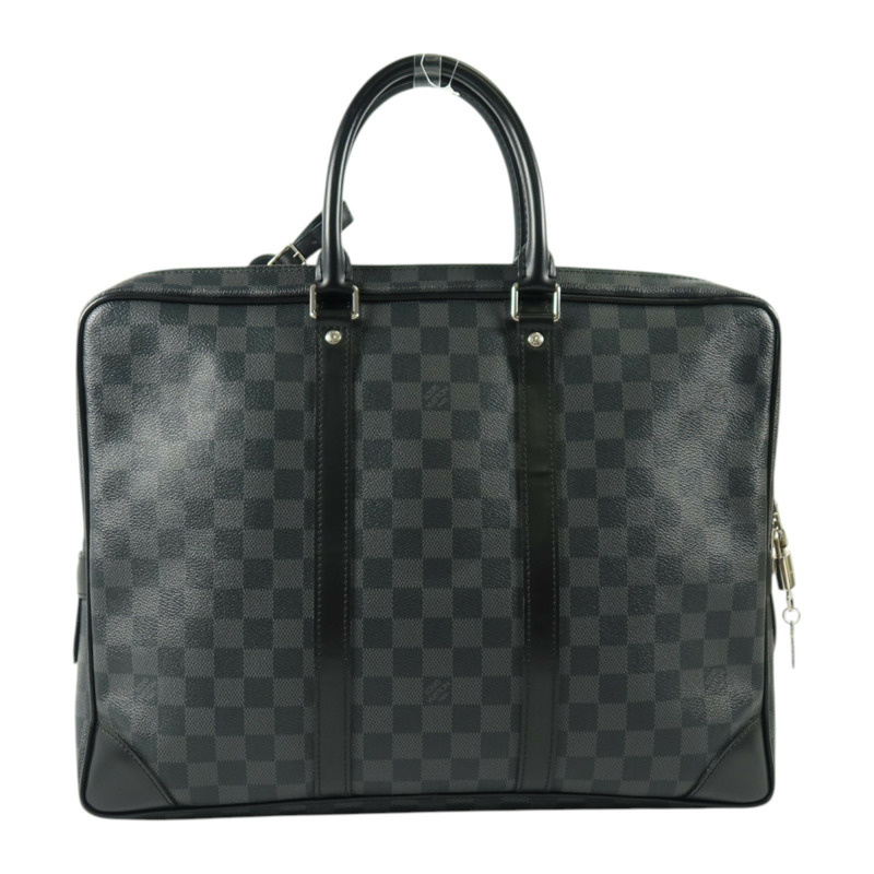 LOUIS VUITTON Damier Graphite Damier Graphite銀扣公事包-1