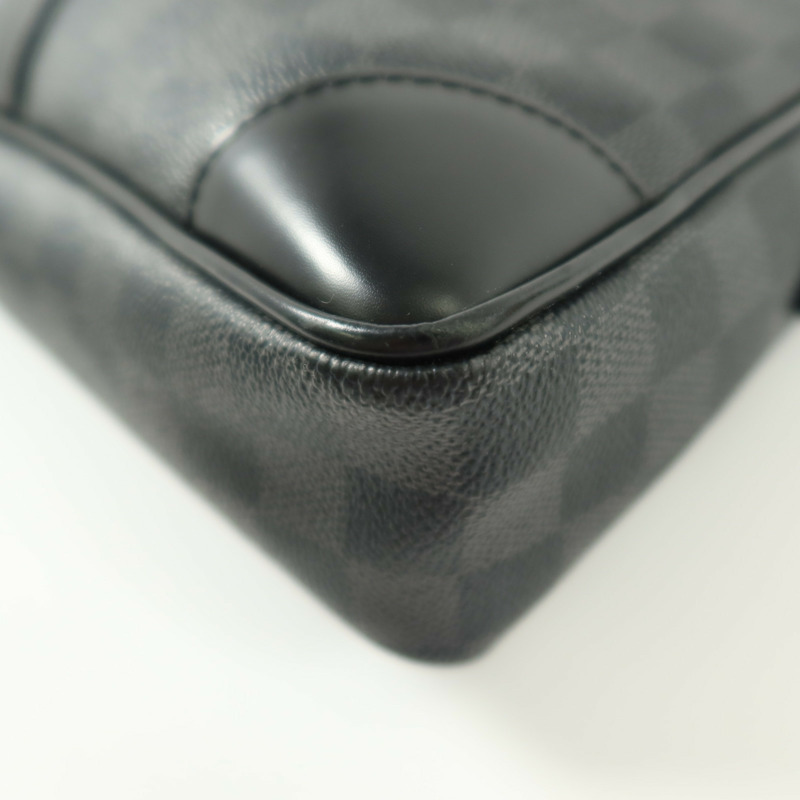LOUIS VUITTON Damier Graphite Damier Graphite銀扣公事包-11
