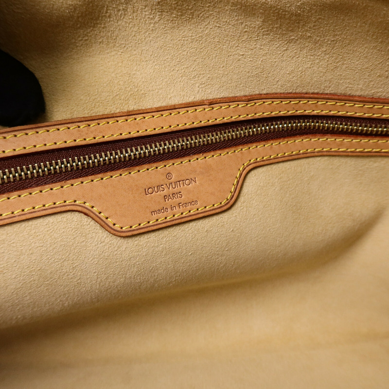 LOUIS VUITTON Monogram Cite GM金扣肩背袋棕色-5