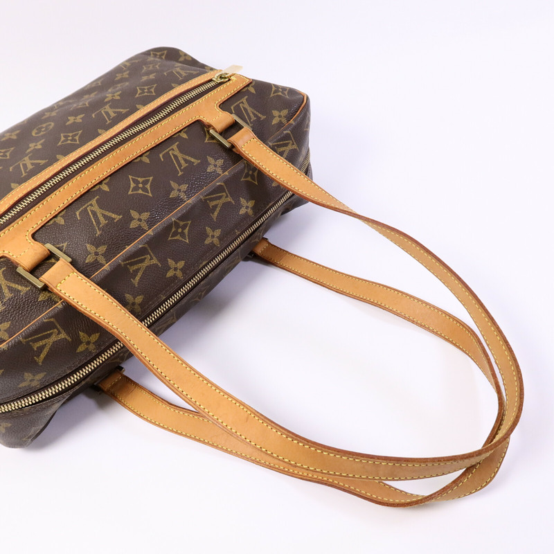 LOUIS VUITTON Monogram Cite GM金扣肩背袋棕色-8