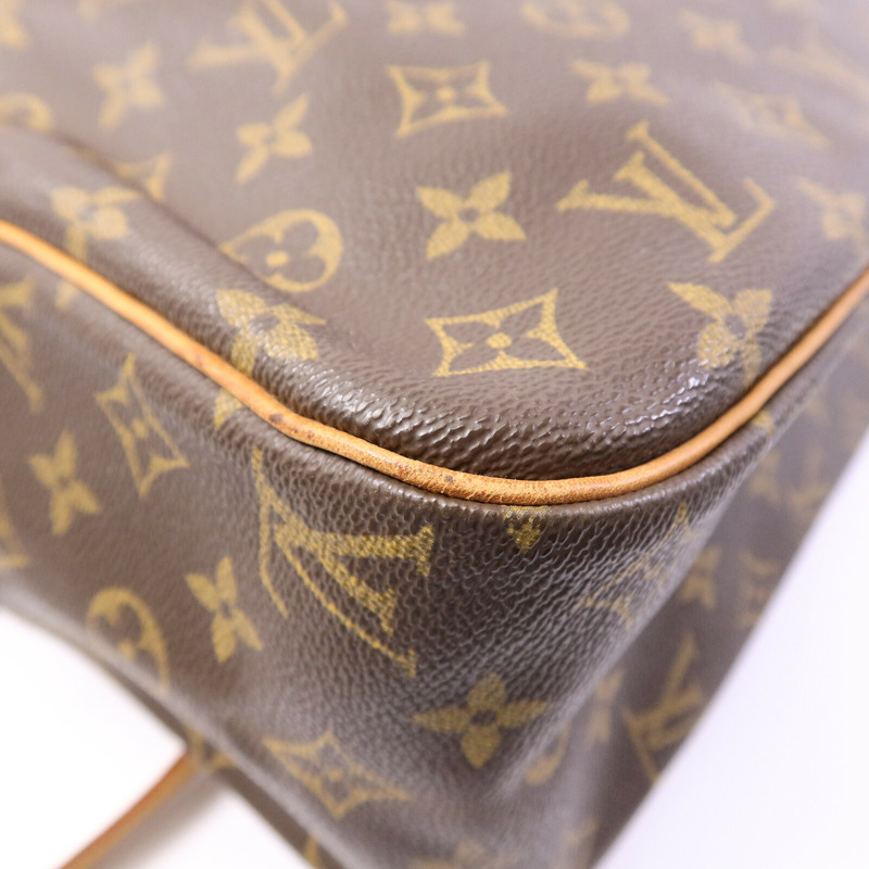 LOUIS VUITTON Monogram Cite GM金扣肩背袋棕色-12