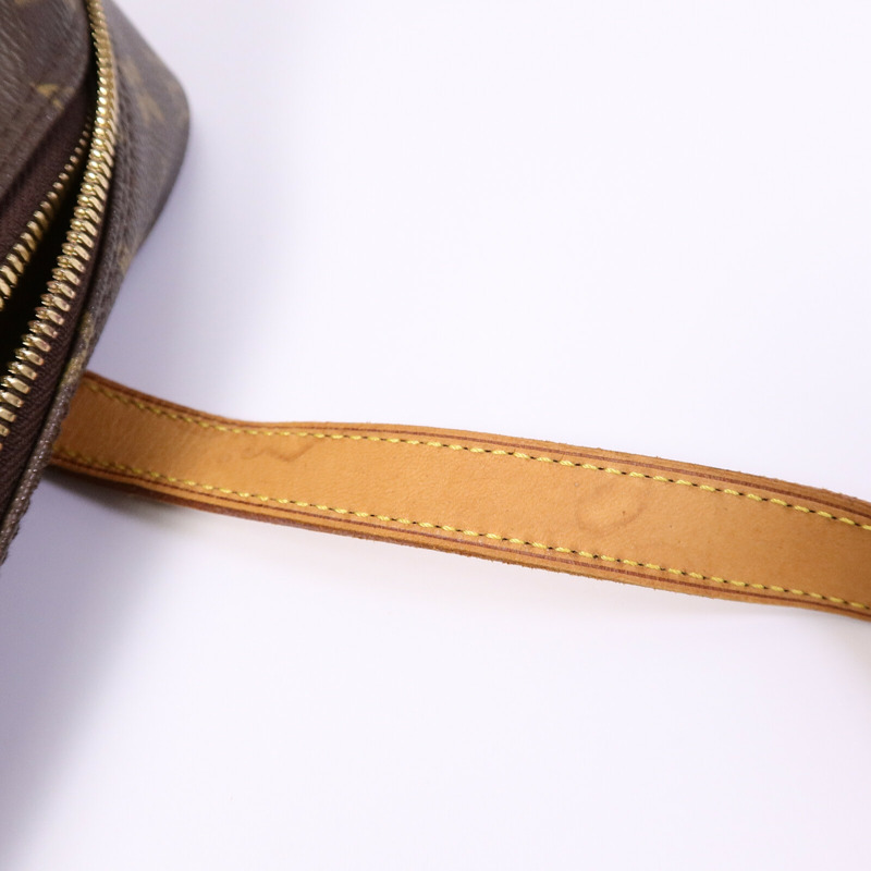 LOUIS VUITTON Monogram Cite GM金扣肩背袋棕色-16