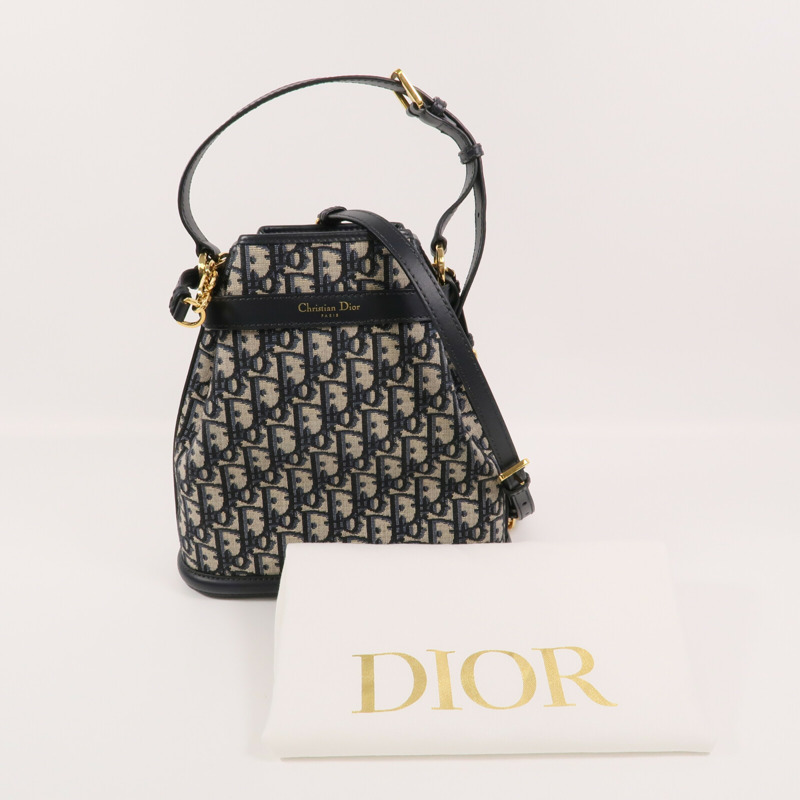 Dior 帆布/牛皮皮革C'est Dior Medium手挽肩背兩用袋-9