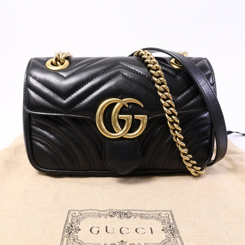 GUCCI 牛皮皮革GG Marmont Small肩背袋-8