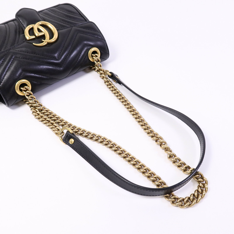 GUCCI 牛皮皮革GG Marmont Small肩背袋-9