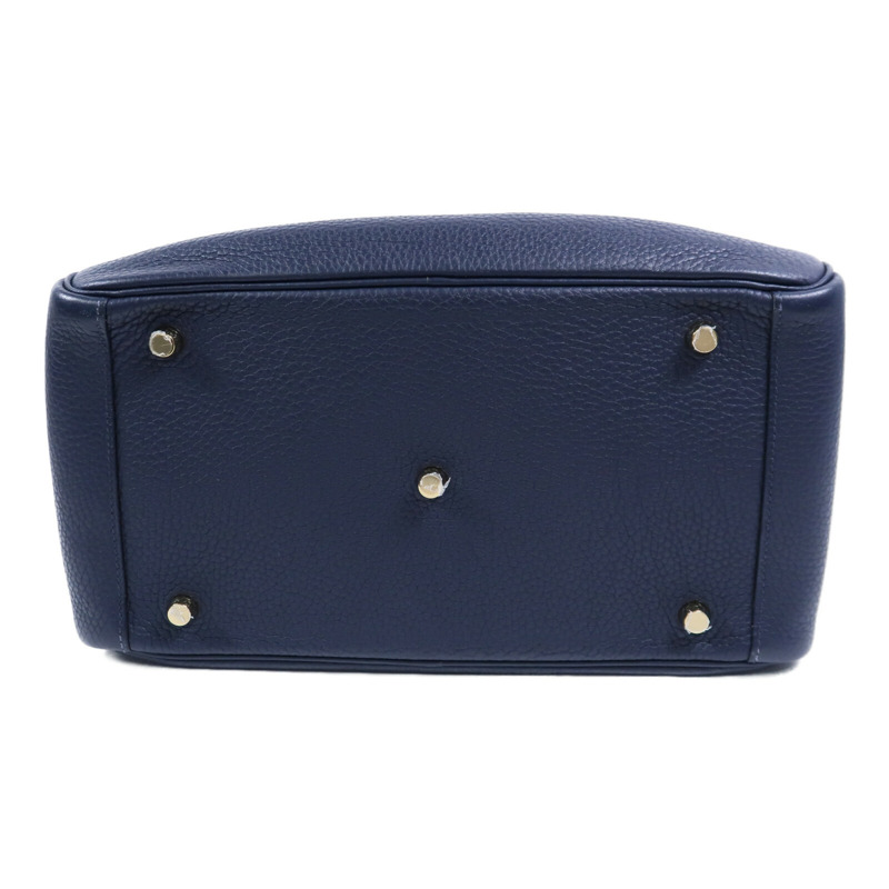 HERMES Clemence皮革Lindy 30肩背袋Bleu Nuit-3