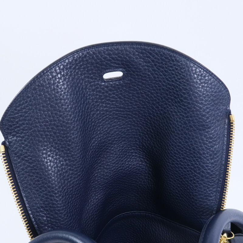 HERMES Clemence皮革Lindy 30肩背袋Bleu Nuit-14