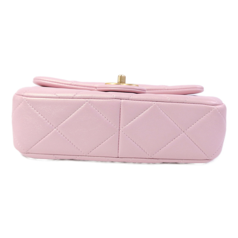 CHANEL 羊皮皮革Pearl Crush Mini Flap Bag鏈帶肩背袋-3