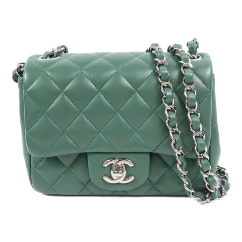 CHANEL 羊皮皮革Mini Classic 17鏈帶肩背袋