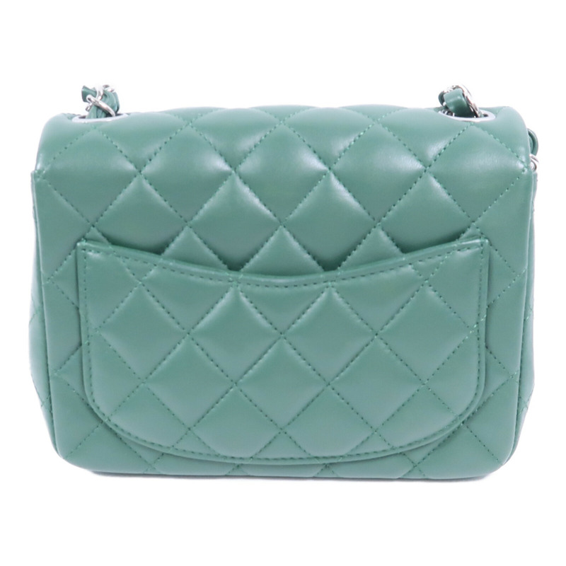CHANEL 羊皮皮革Mini Classic 17鏈帶肩背袋-1