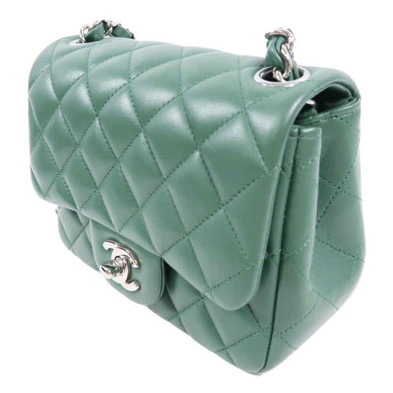 CHANEL 羊皮皮革Mini Classic 17鏈帶肩背袋-2