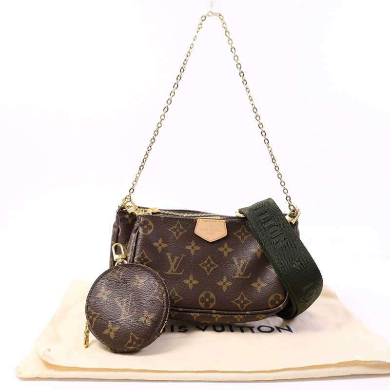 LOUIS VUITTON Monogram Multi Pochette Accessoires金扣肩背袋-9