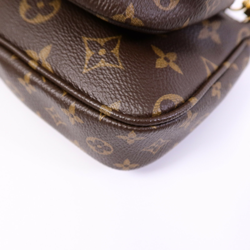 LOUIS VUITTON Monogram Multi Pochette Accessoires金扣肩背袋-10