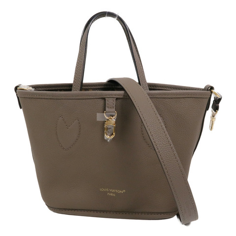 LOUIS VUITTON Monogram/牛皮皮革Neverfull Bandouliere Inside Out BB手挽肩背兩用袋