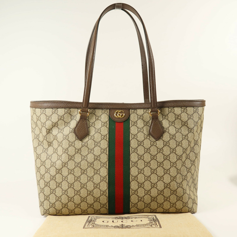 GUCCI 塗層帆布Ophidia GG Medium金扣肩背袋-9