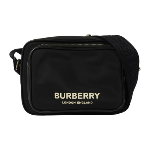 BURBERRY 尼龍Econy I銀扣肩背袋