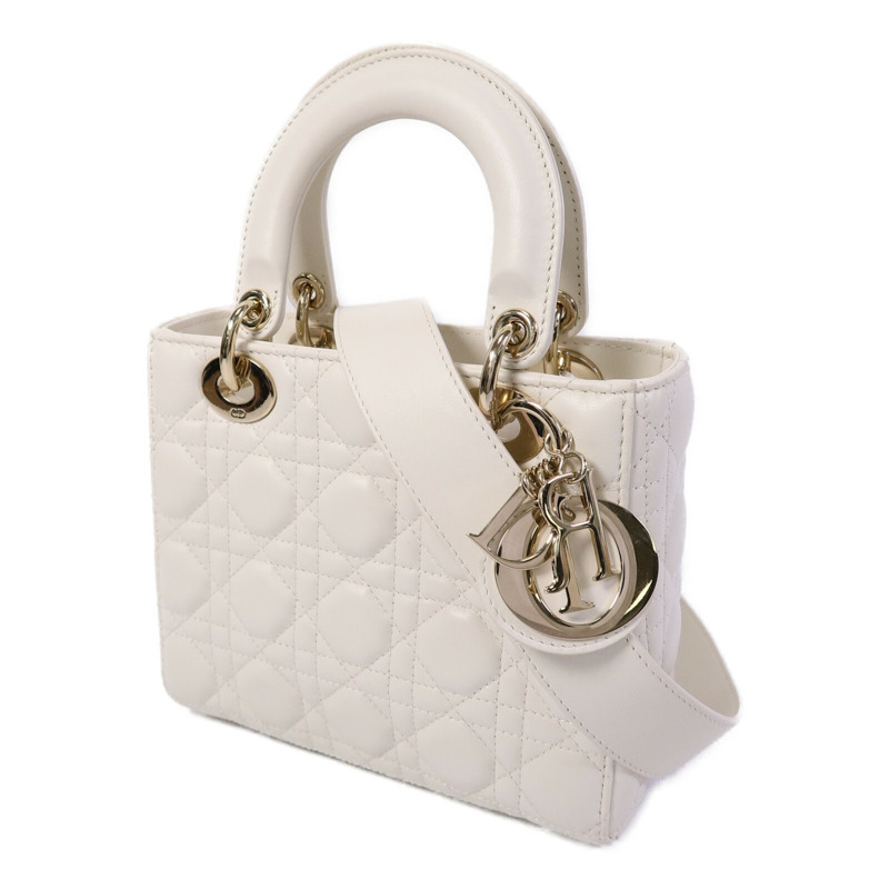 Dior 羊皮皮革Lady Dior Small手挽肩背兩用袋-2