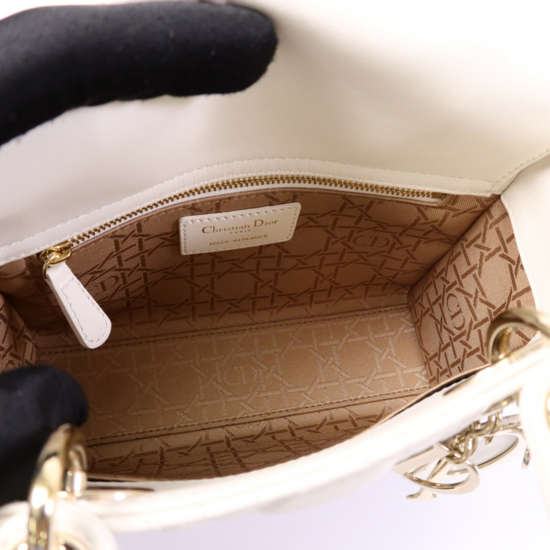 Dior 羊皮皮革Lady Dior Small手挽肩背兩用袋-4