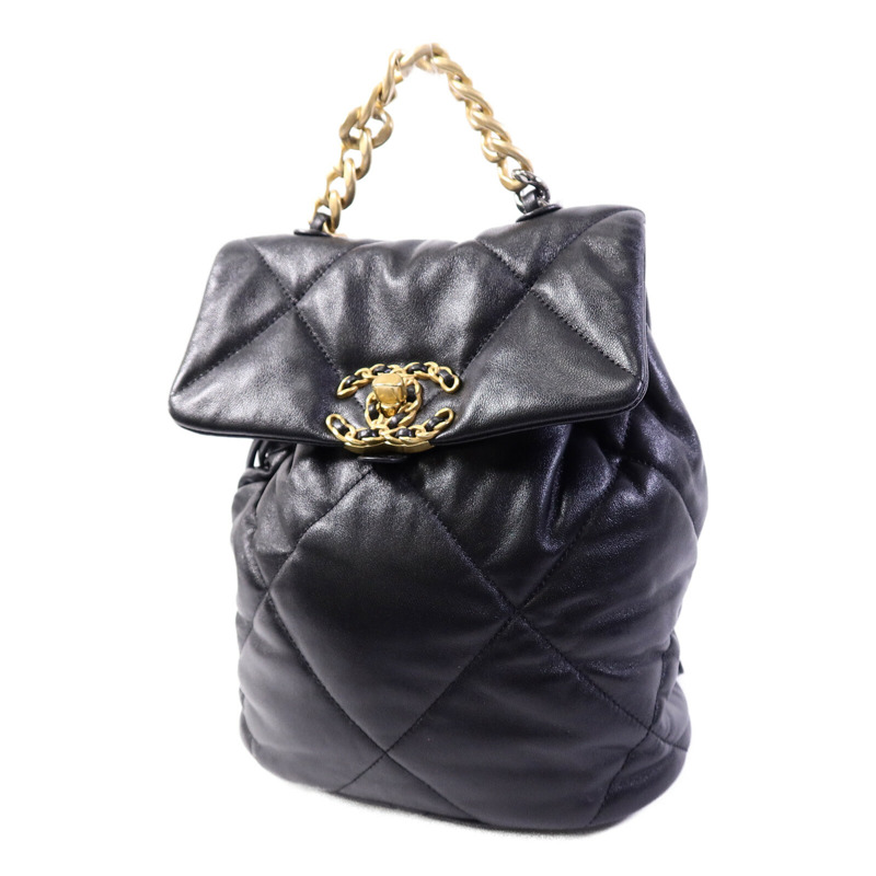 CHANEL 羊皮皮革Chanel 19 Backpack背包-2