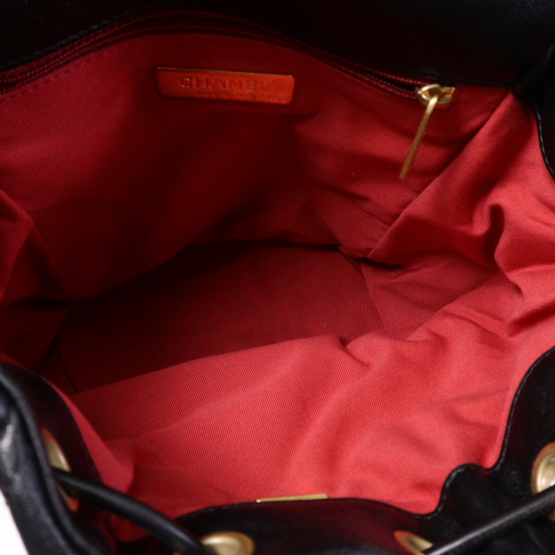 CHANEL 羊皮皮革Chanel 19 Backpack背包-4