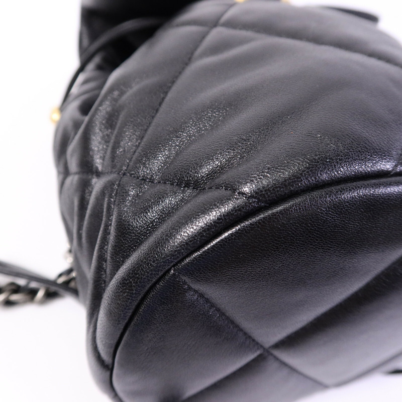 CHANEL 羊皮皮革Chanel 19 Backpack背包-10