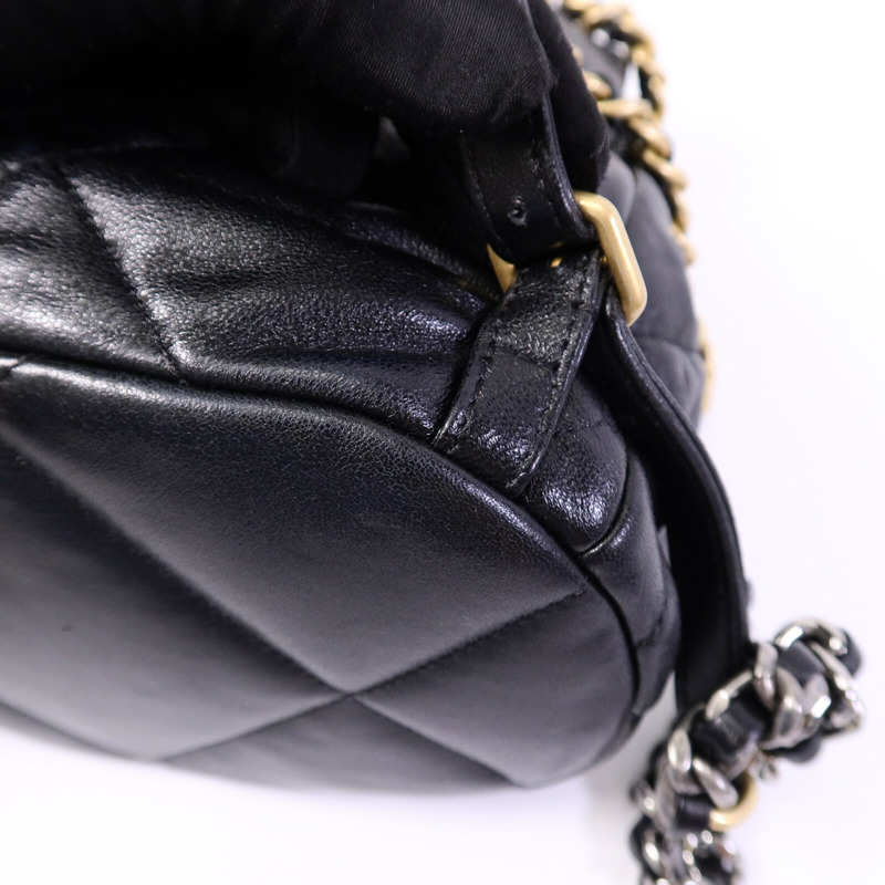 CHANEL 羊皮皮革Chanel 19 Backpack背包-11
