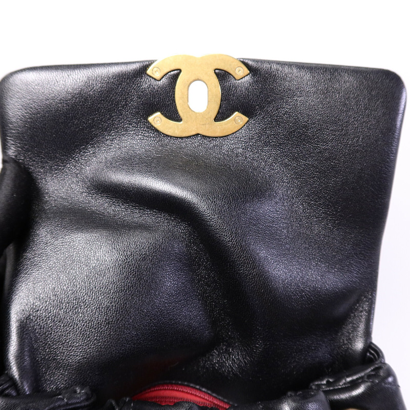 CHANEL 羊皮皮革Chanel 19 Backpack背包-13