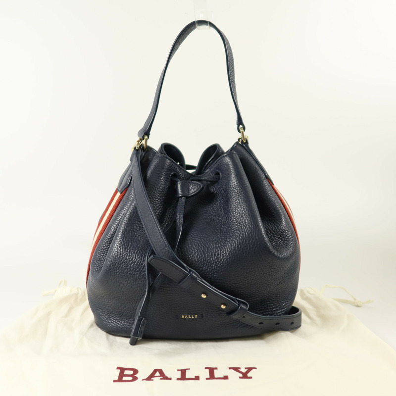 BALLY 牛皮皮革2Way Shoulder Bag金扣手挽肩背兩用袋-8
