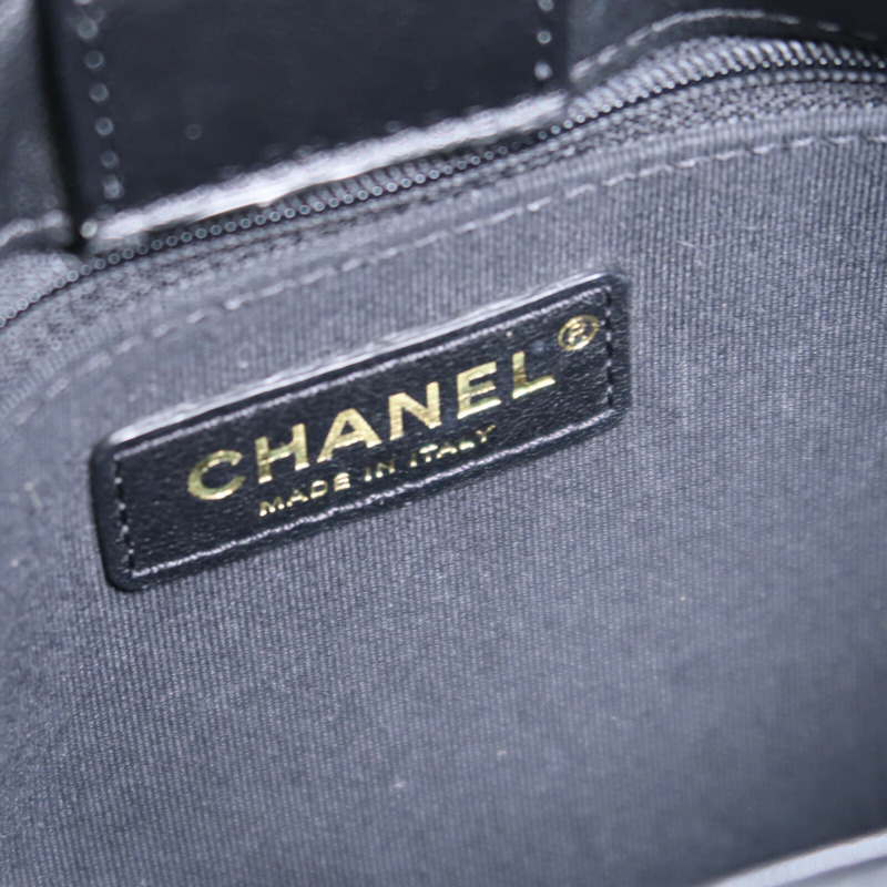 CHANEL 牛皮皮革24S Hobo鏈帶肩背袋-5