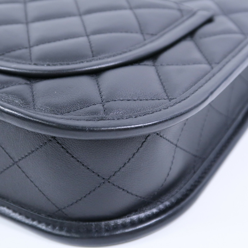 CHANEL 牛皮皮革24S Hobo鏈帶肩背袋-10