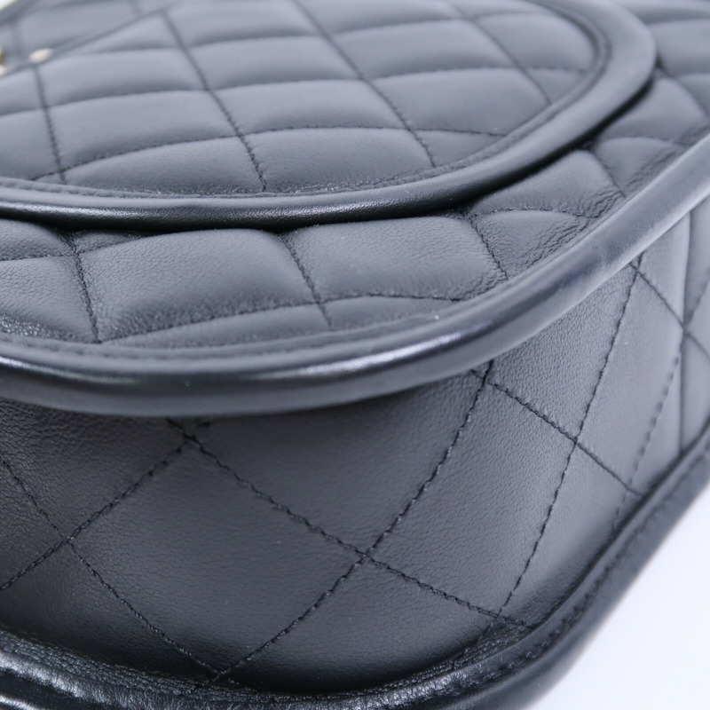 CHANEL 牛皮皮革24S Hobo鏈帶肩背袋-11