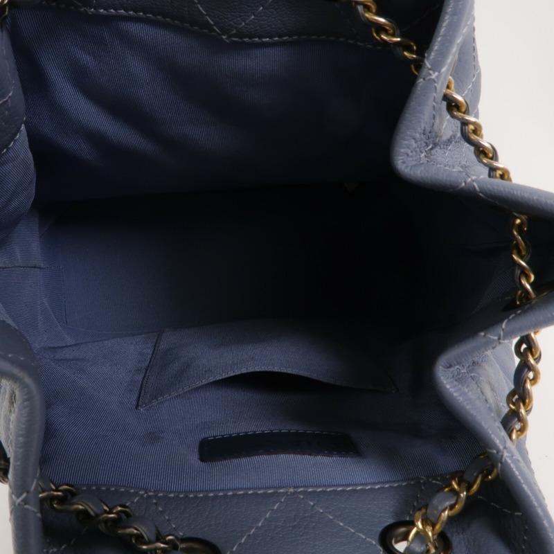 CHANEL 牛皮皮革Gabrielle Backpack鏈帶背包-4